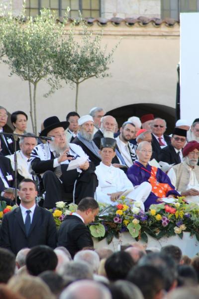 La cerimonia finale di Assisi con il Papa Francesco