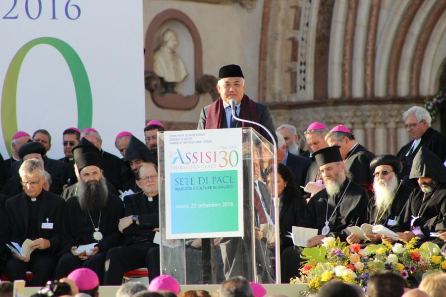 La cerimonia finale di Assisi con il Papa Francesco